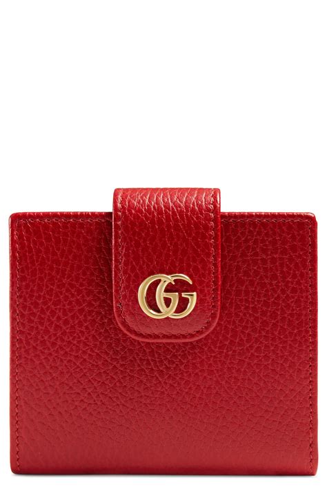 gucci gg marmont leather wallet on chain red|Gucci flap wallet on chain.